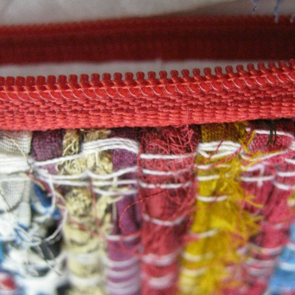 Crate and Barrel Sari Zipper Lined Coin Purse Boho Batik - Picture 10 of 10